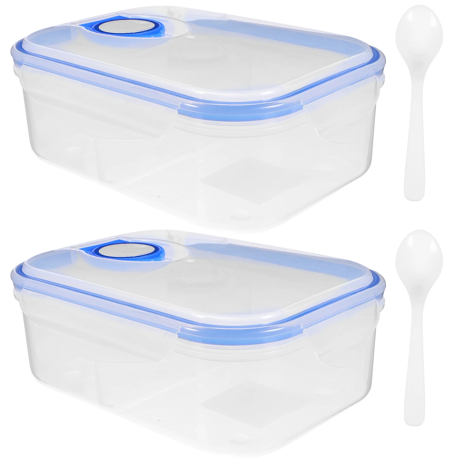 

2 Pcs Portable Bento Case Lightweight Lunch Container Pp Reusable Cases Food Storage Holder