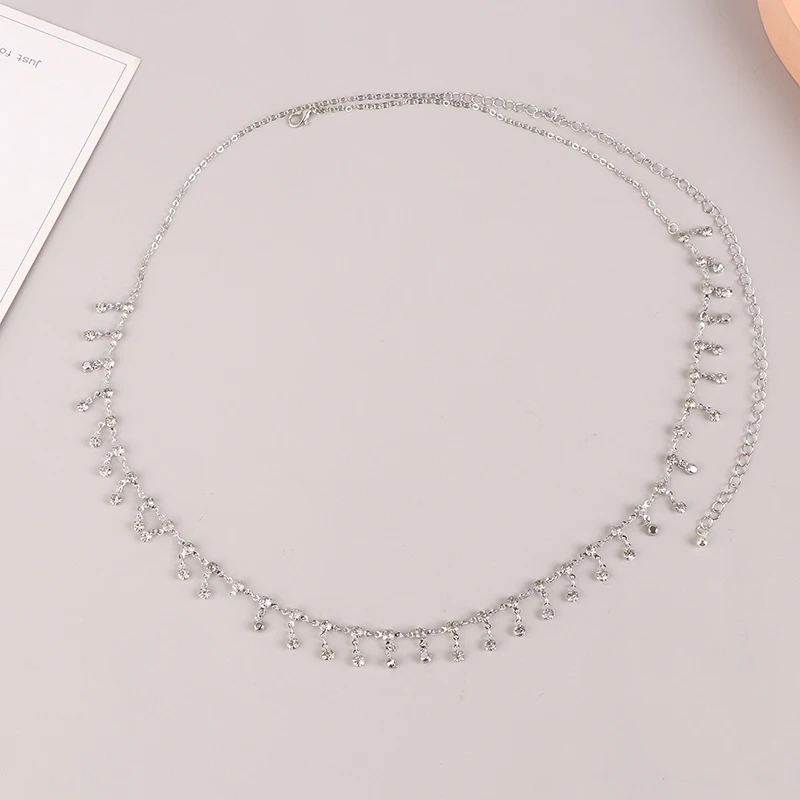 Сексуальная цепочка для тела со стразами и кисточкой на талию живот тонкие