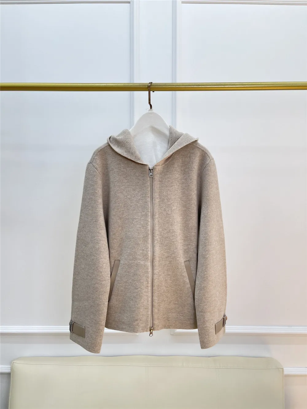 Женский шерстяной кардиган с капюшоном свитер из овчины мягкая удобная куртка