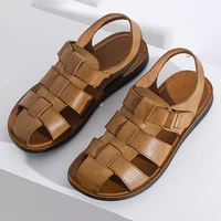 microfiber leather sandals men summer outdoor beach gladiator sandals fashion hiking footwear for men breathable water shoes