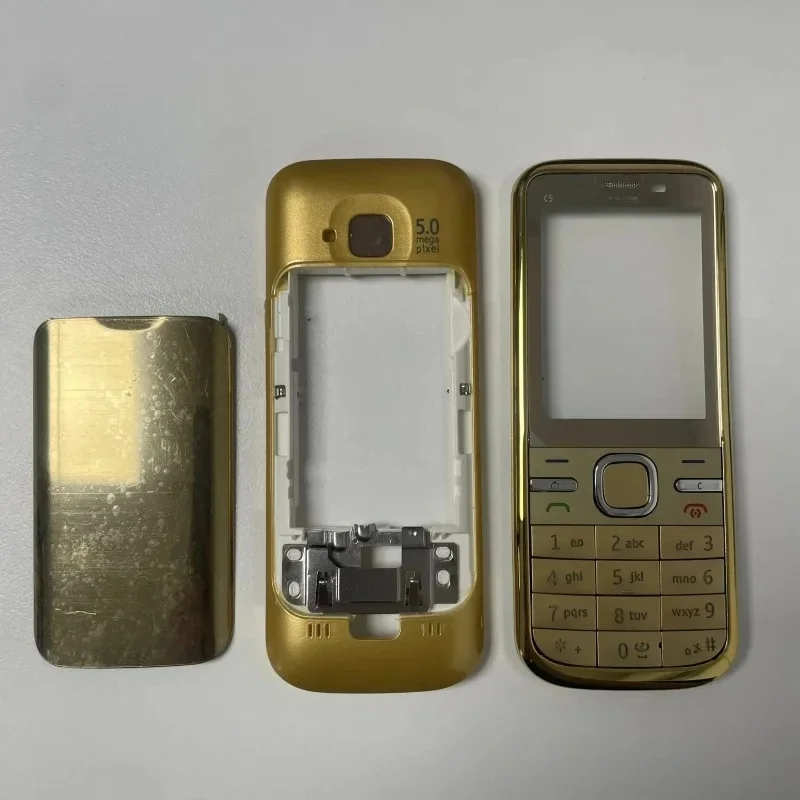Фото Полный передний корпус с клавиатурой для Nokia 6300 C3 C3-00 C5 C5-00 6303, задняя крышка батареи, корпус. №3