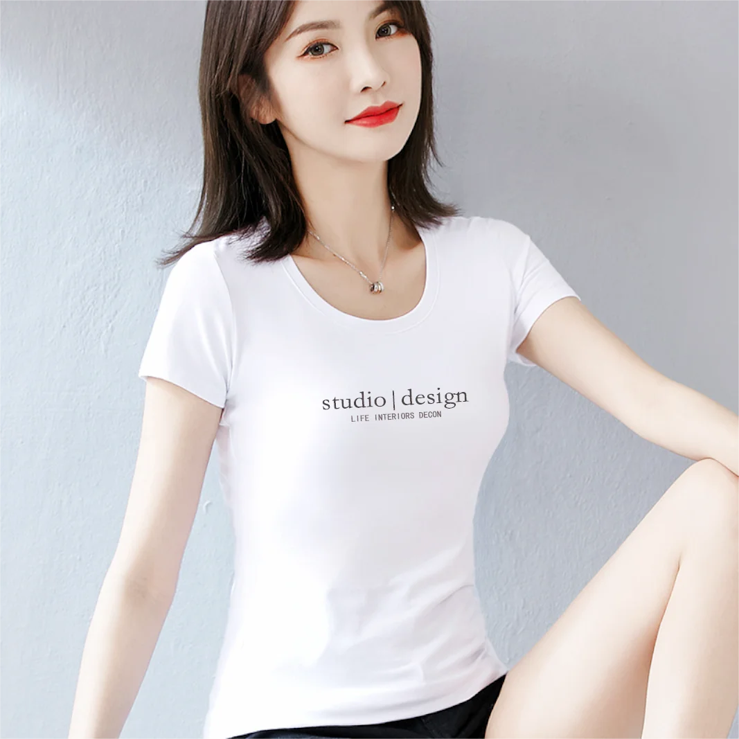 

Fashion Women's T Shirt Letter Print O-neck Female Short Sleeve Harajuku Tops Ladies T-shirt Oversized Tee Girl y2k Clothes