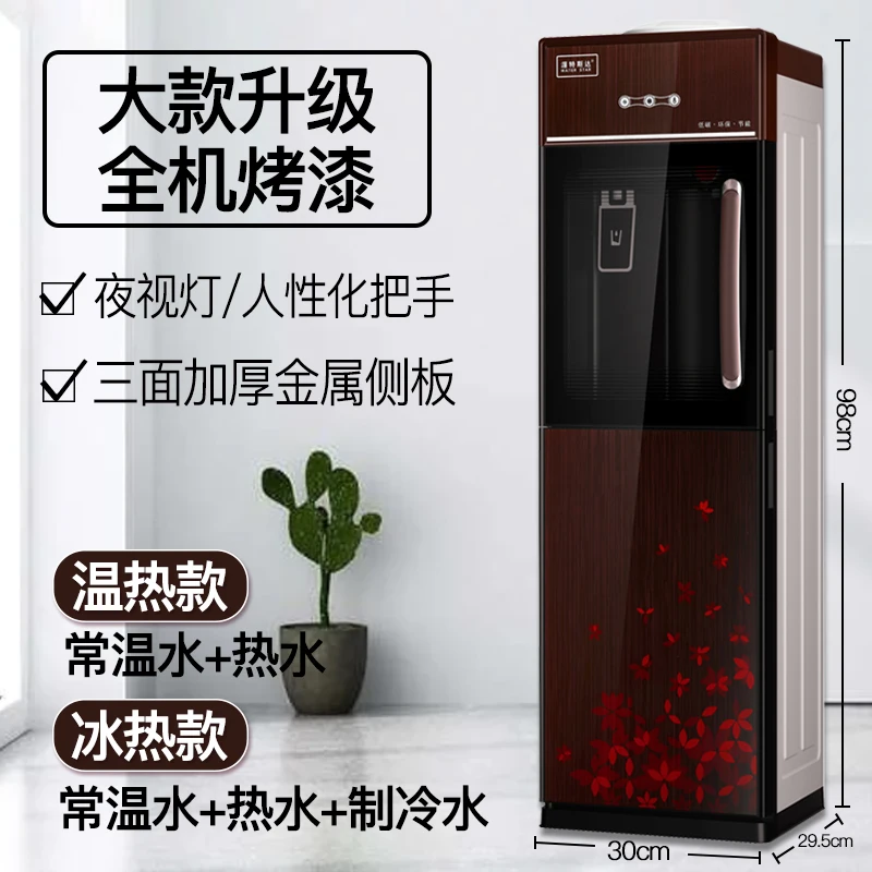 

220V Water Dispenser Vertical Hot and Cold Home Office Ice Warm Refrigeration Heating Dormitory Small Bottled Water