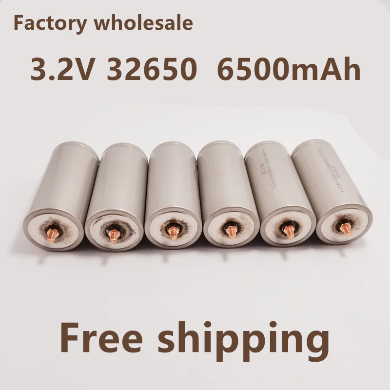 

10PCS100% Original 32650 6500mAh 3.2V Lifepo4 Rechargeable Battery Professional Lithium Iron Phosphate Power Battery with Screw