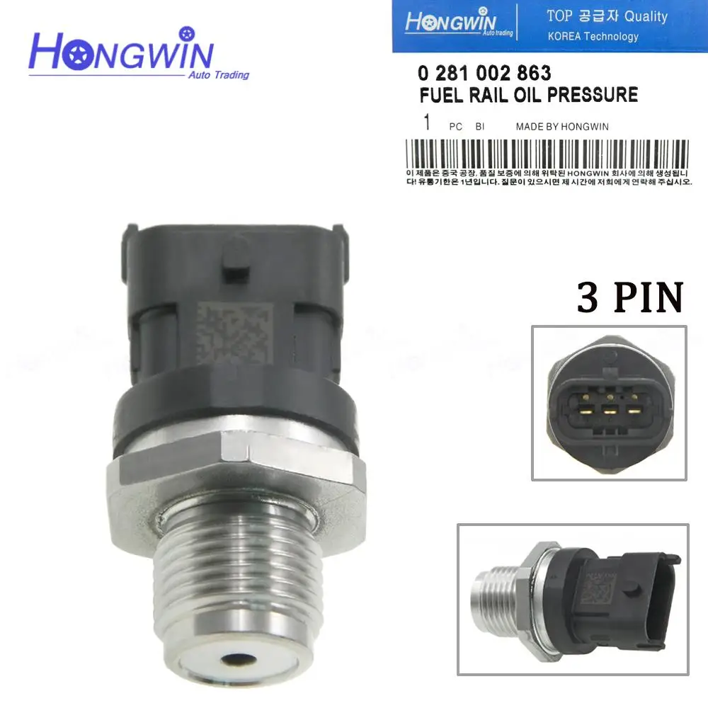 

Fuel Rail Pressure Sensor 0281002863 For Hyundai Accent Azera I30 Kia AGE Borrego Carens Soul SPECTRA 314014A400 314014A010