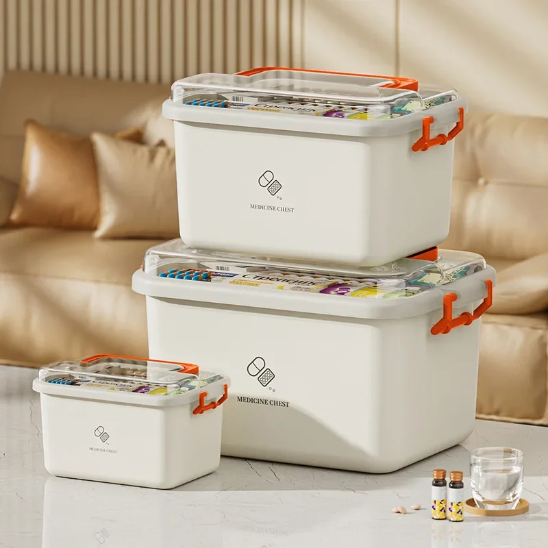 Портативный аварийный медицинский ящик вместительный для хранения домашнего