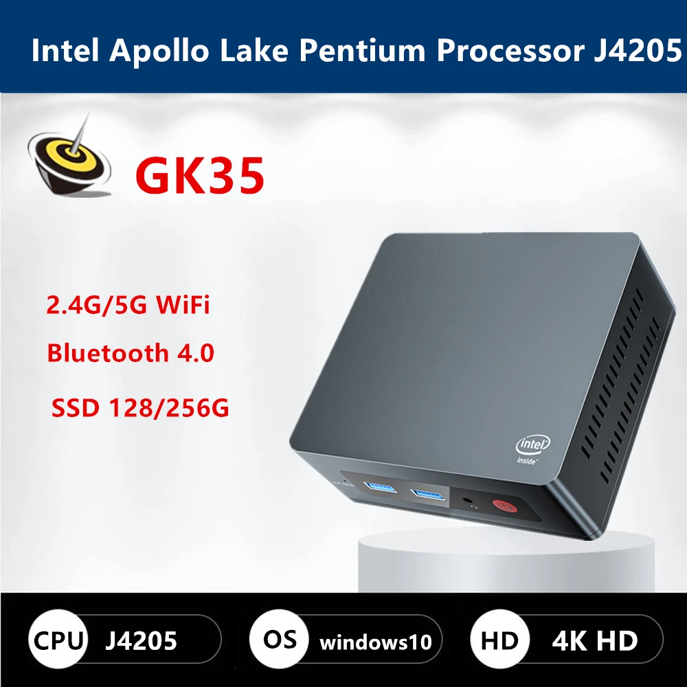 

Beelink MINI PC GK35 Windows 10 Intel Gemini Lake J4205 8GB RAM 128GB/256GB SSD 2.4/5.8G WiFi BT4.0 4K HD Smart Beelink Computer