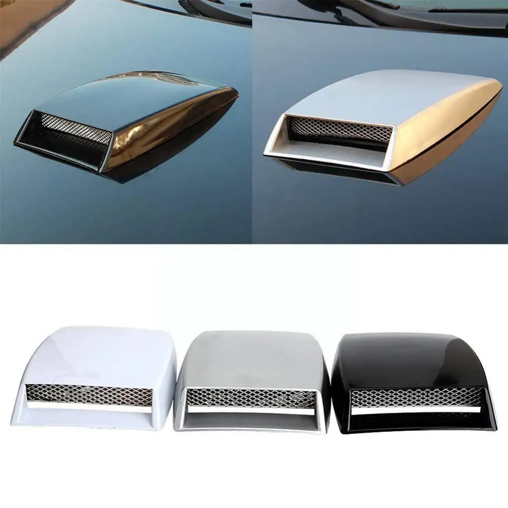 

Universal Cars 3D Decorative Flow Scoop Bonnet Vent Intake Hood Simulation Air Accessories for Auto Sedans SUV Truck Decor J5I5