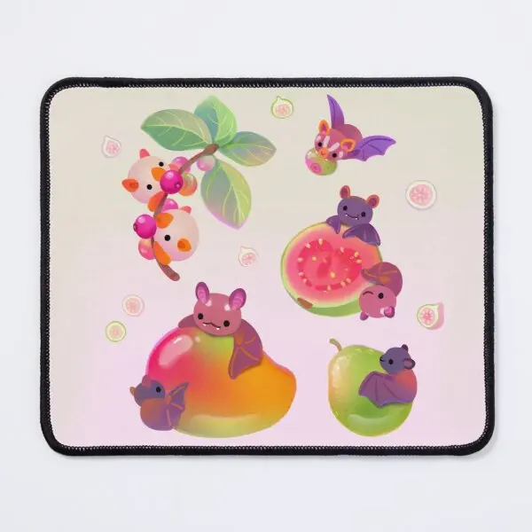 Fruit And Bat Pastel  Mouse Pad Mens Gamer Play Desk Mousepad Table Carpet PC Computer Anime Mat Printing Gaming Keyboard