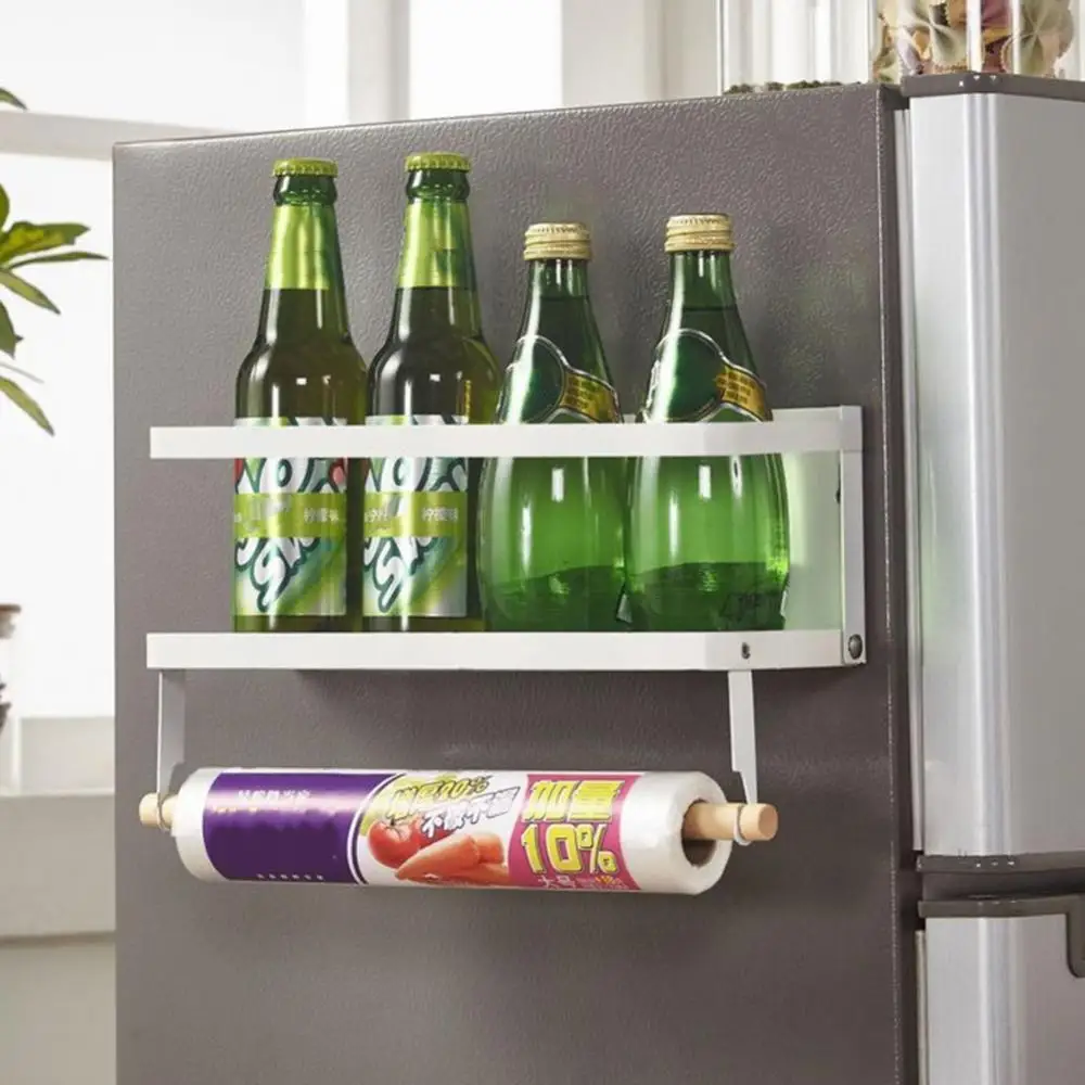 

Racks Holders Kitchen Magnetic Folding Storage Refrigerator Rack Sidewall Shelf Organizer Kitchen Storage Organization