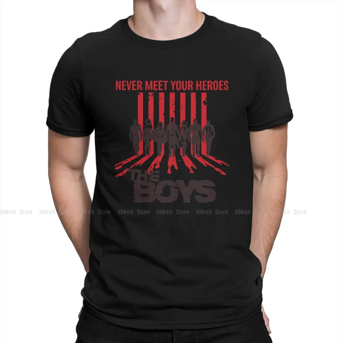 

Never Meet Your Heroes Hip Hop TShirt The Boys Tv Show Casual T Shirt Summer T-shirt For Men Women