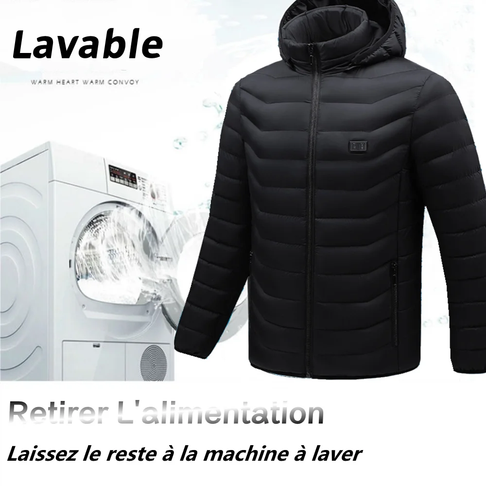 15 Area Heated Vest Men Jacket USB Electric Heated Parka  Jacket  Women Winter Cycling Warm Outdoor Sports Vests Hunting Cotton