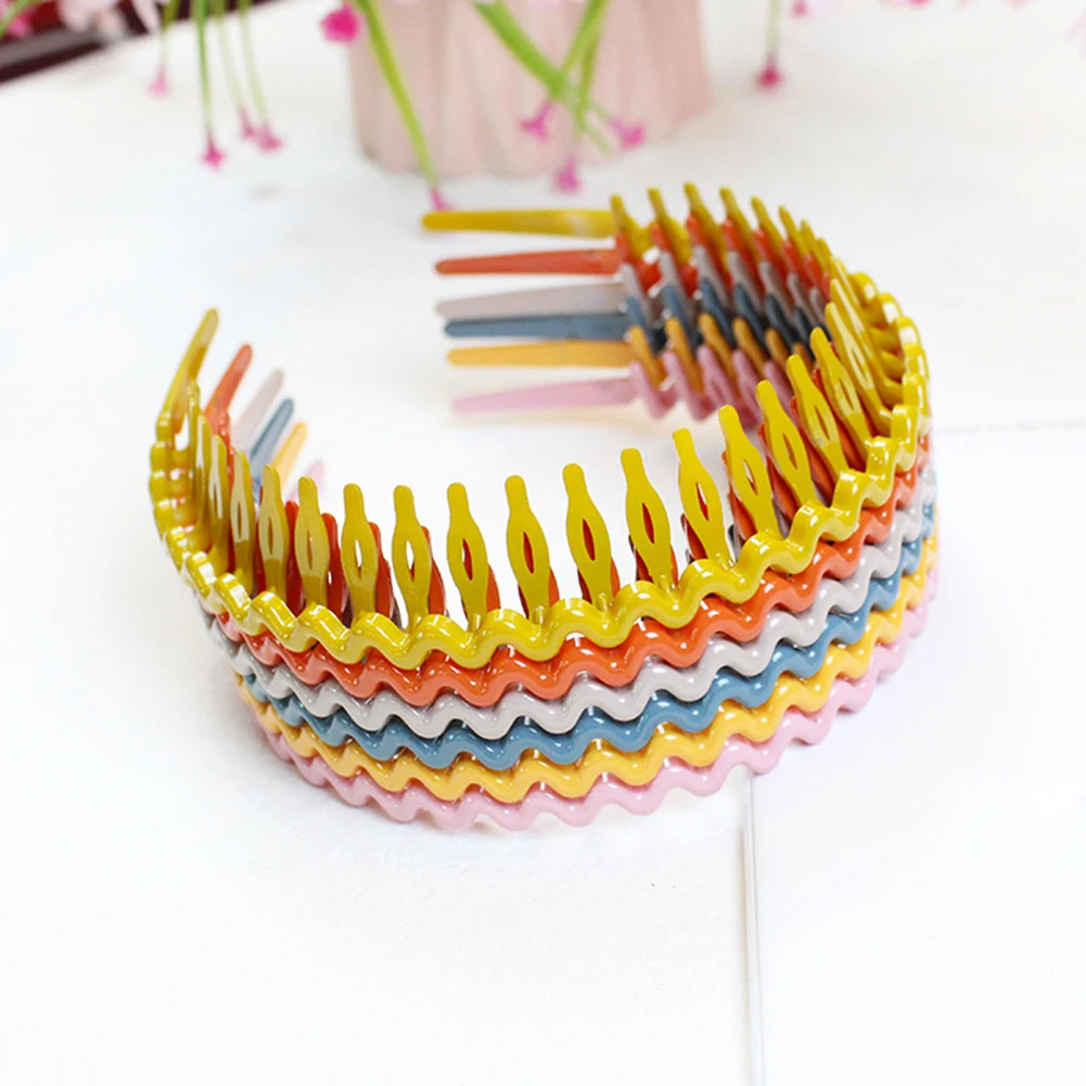 

Korean Hair Band Headbands for Hair Woman Anti-skid With Teeth Wave Bright Hair Hoop Bezel Girls Hair Accessories Hairband New