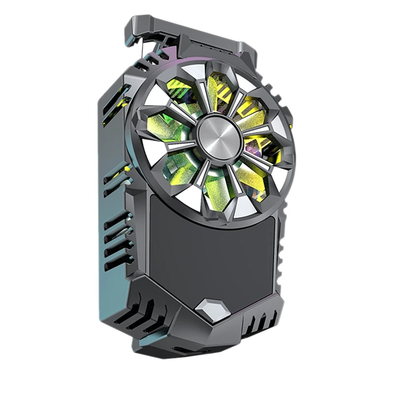 

Mobile Phone Radiator Cooling Fan With Temperature Display Suitable For 4.7 To 7.5 Inches Ios/Android Live Video