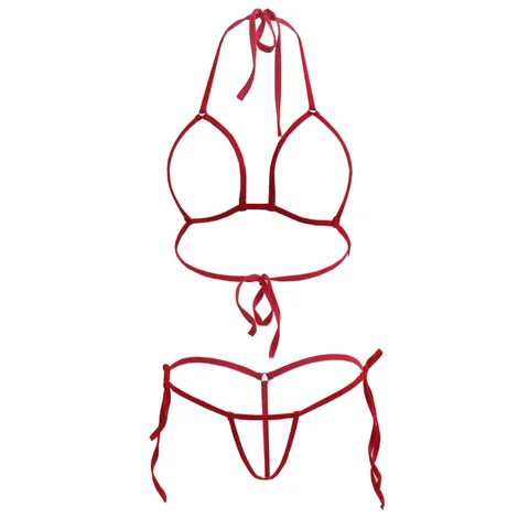 bikini Sexy Sling Hollow Lotion String Open file Thong girl Sunbathing spa swimwear women swimsuit biquini bikinis monokini