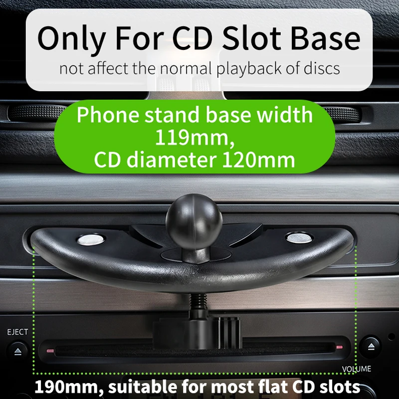 Фото Держатель для планшета в автомобильный слот для CD-дисков, 2 в 1, регулируемый, для установки телефонов и планшетов, подходит для iPad, iPhone, Galaxy Tabs, Xiaomi. №3