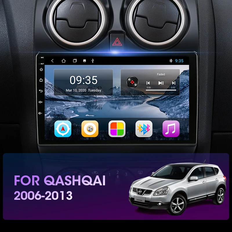 vtopek 9 4g carplay dsp rds 2din android 11 car radio multimedia video player for nissan qashqai 1 j10 2006 2013 navigation gps free global shipping