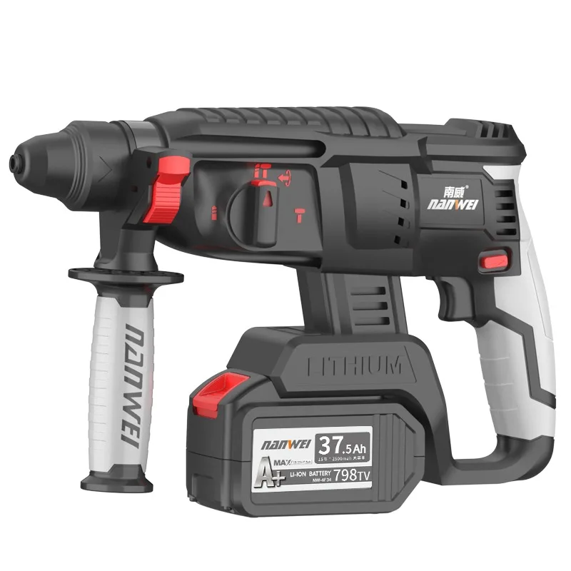 

Brushless Rechargeable Electric Hammer Electric Pick Heavy-Duty Lithium Battery Wireless Industrial Impact Electric Drill