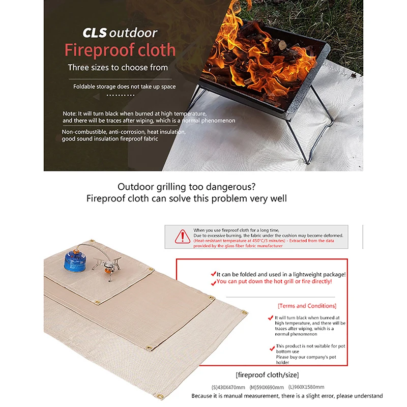 Уличная Огнестойкая Ткань Для Кемпинга Барбекю Арамидного Волокна Термостойкий