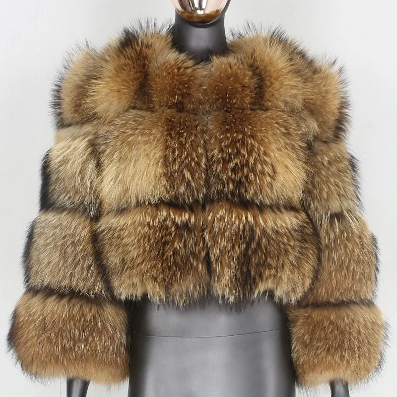 Fur jacket, fur patchwork, women's fur jacket