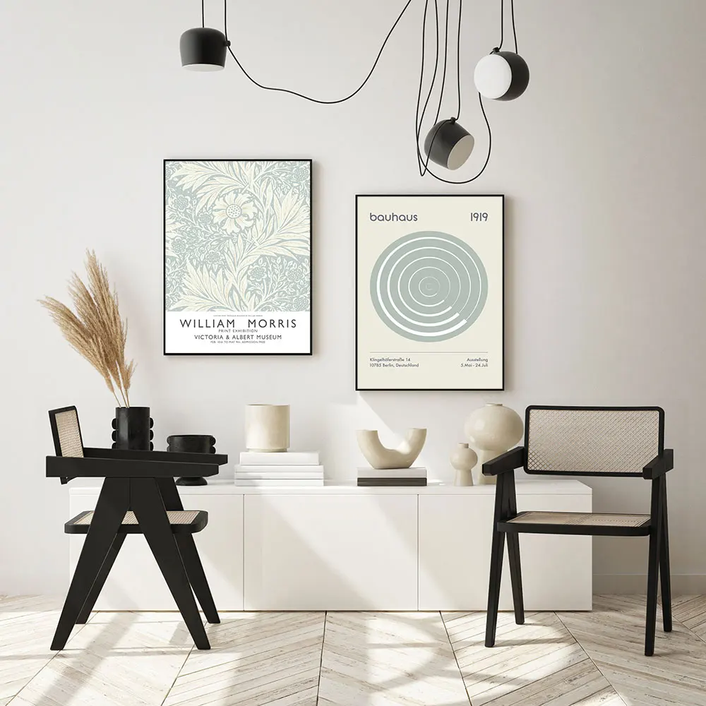 

Винтажный Зеленый геометрический постер с принтом календулы, Вильям Морриса, холст, живопись, настенное искусство для гостиной, домашний декор, искусство