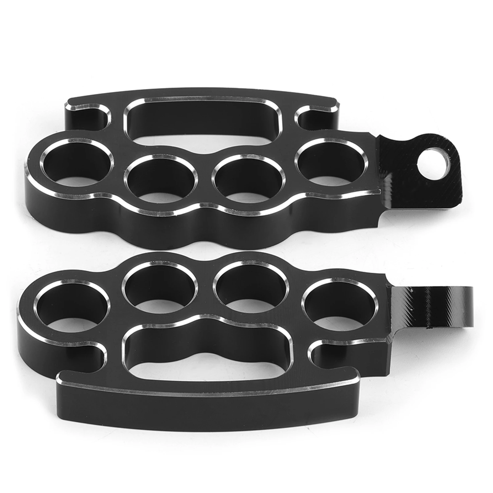 

2Pcs Flying Knuckle Control Foot Pegs Motorcycle Rear Step Pedals AccessoryBlack