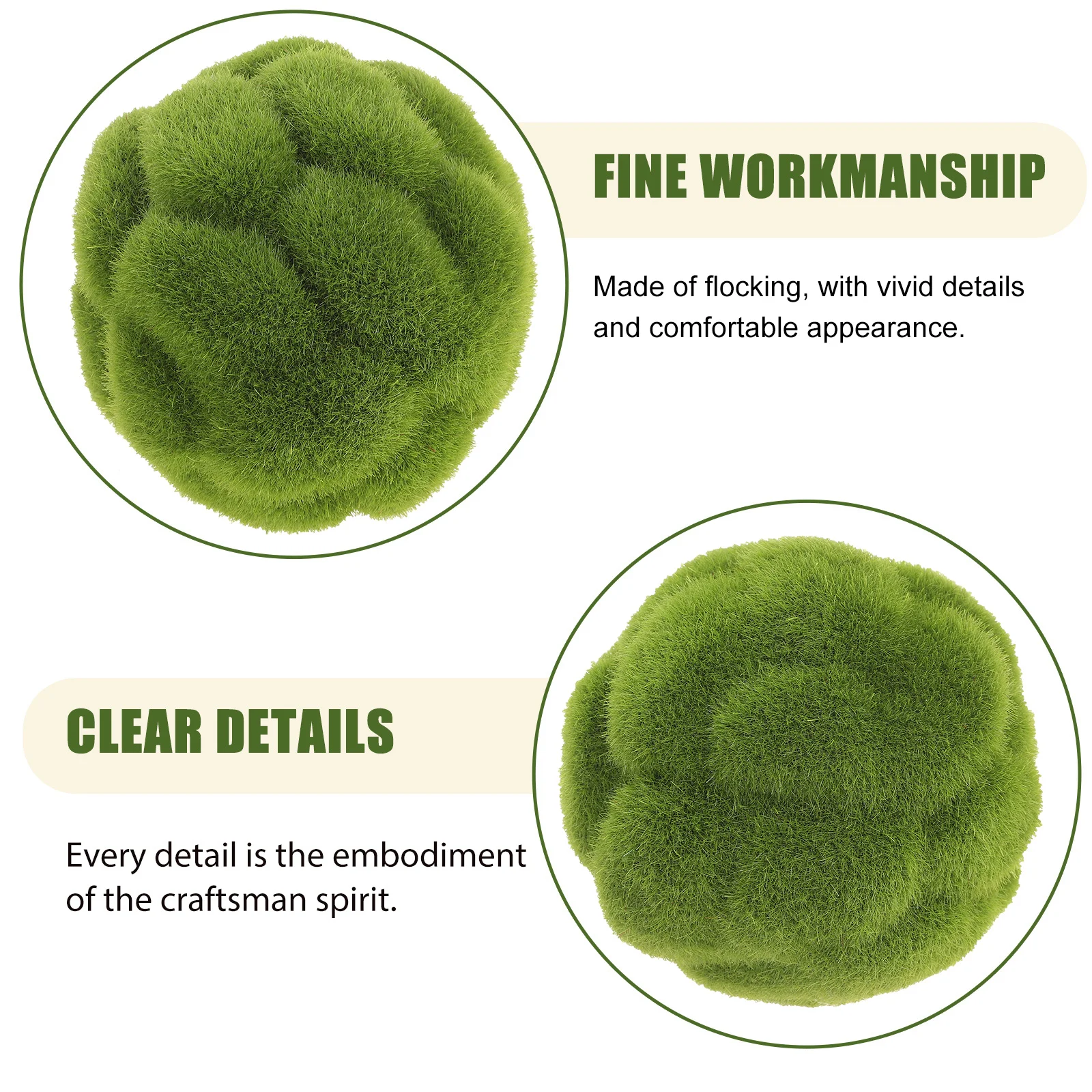 2 шт. декоративные стеклянные шарики из искусственного Моха