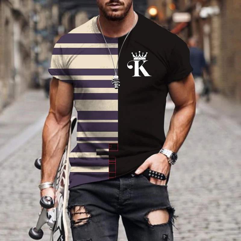 

Men's High Quality Round Neck 3D Printing Original Design T-Shirt Fashion Round Neck Short Sleeve Street Summer EU Size