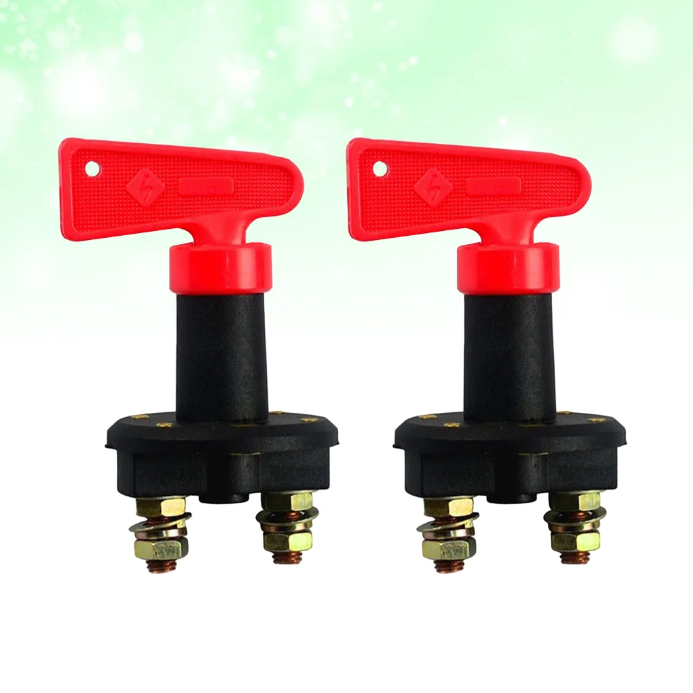 

2Pc Professional Anticreep Disconnect Isolator Master Kill Switch for Marine Boat Car Vehicles (Black and Red)