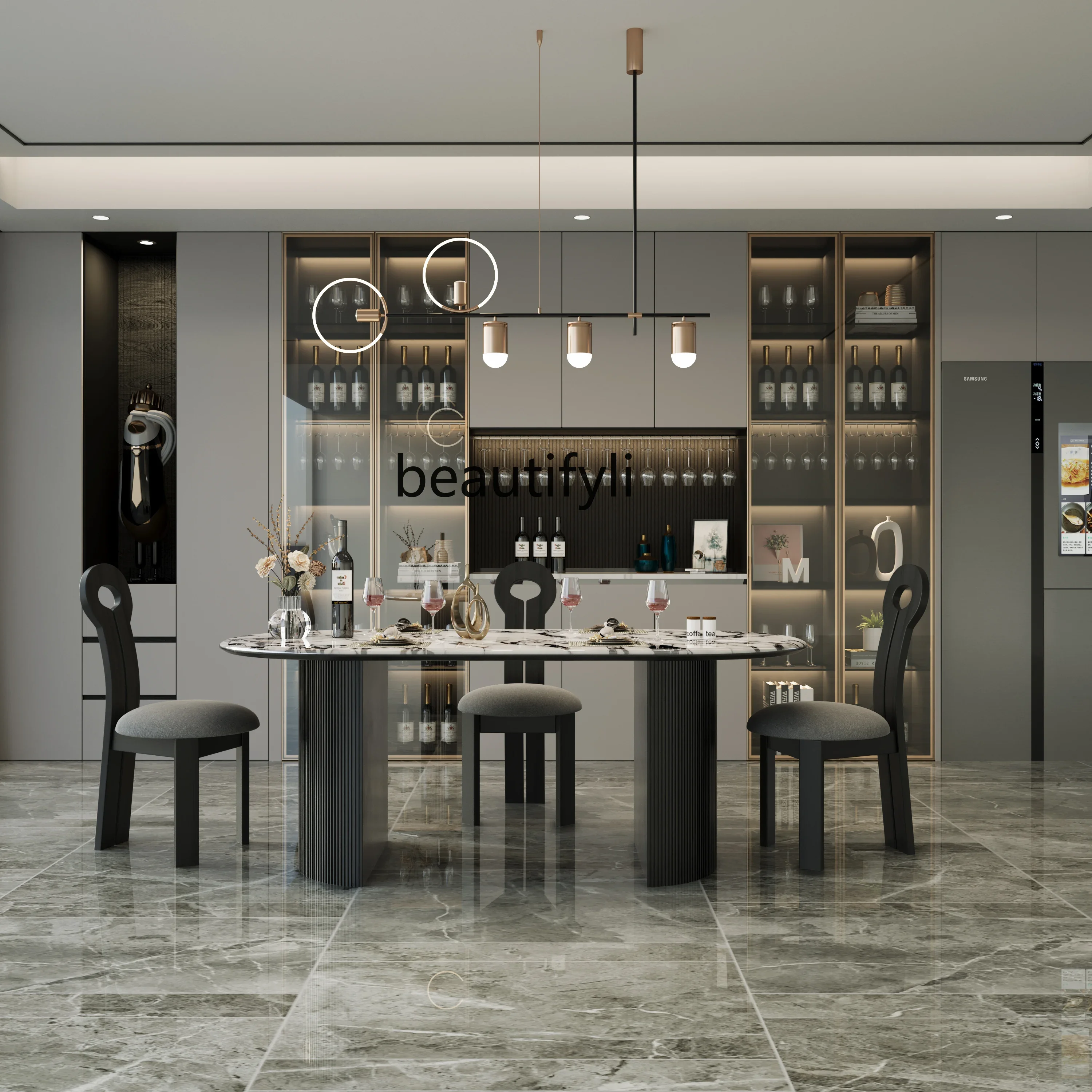 Мраморный обеденный стол Calacatta фиолетовая каменная тарелка Ретро недорогой