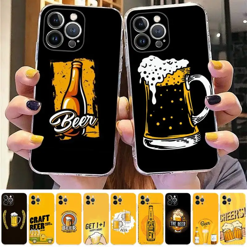 

Beer Mug With Foam Phone Case For iPhone 14 11 12 13 Mini Pro XS Max Cover 6 7 8 Plus X XR SE 2020 Funda Shell