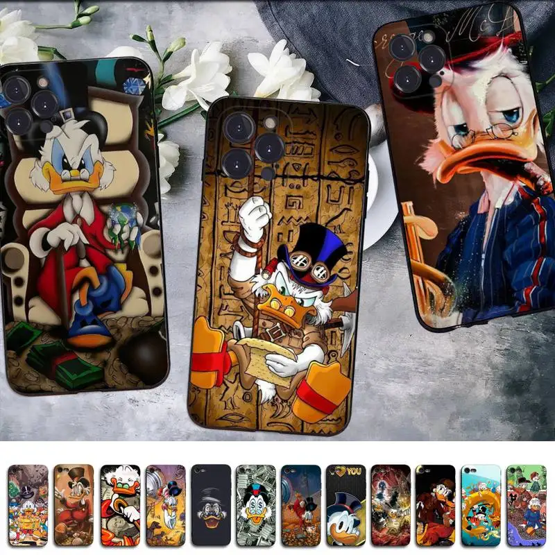 

Disney Scrooge McDuck Phone Case For iPhone 14 13 12 Mini 11 Pro XS Max X XR SE 6 7 8 Plus Soft Silicone Cover