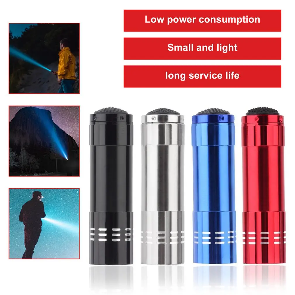 

Mini UV ULTRA VIOLET 9 LED Flashlight Torch 4.5V Light Waterproof Aluminum Lamp Outdoor Portable Tactical Lighting Tool UV Lamp