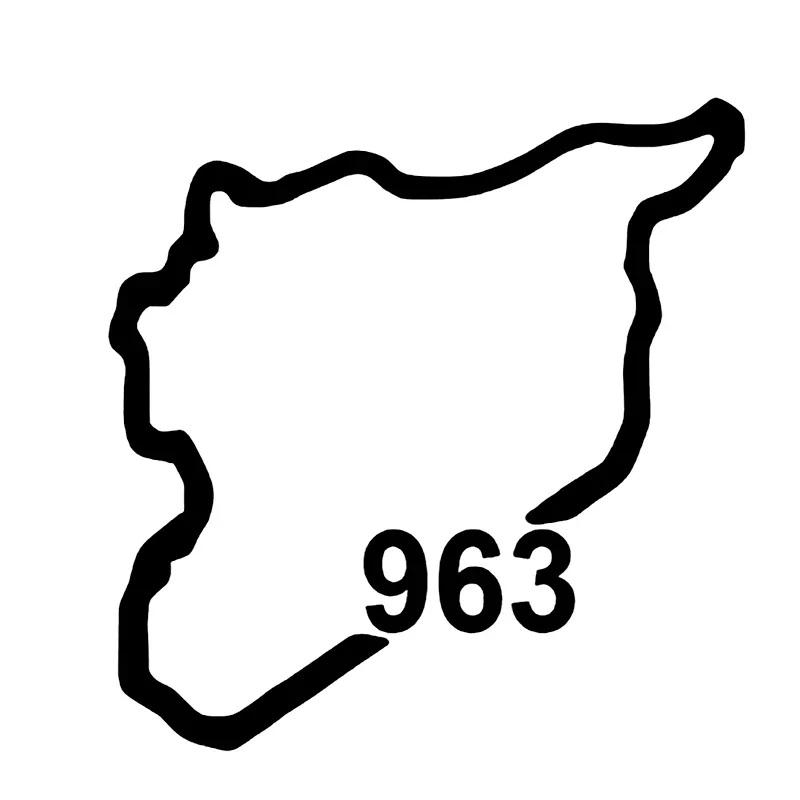 Модная Автомобильная наклейка для карты Сирии 963 на заднее стекло