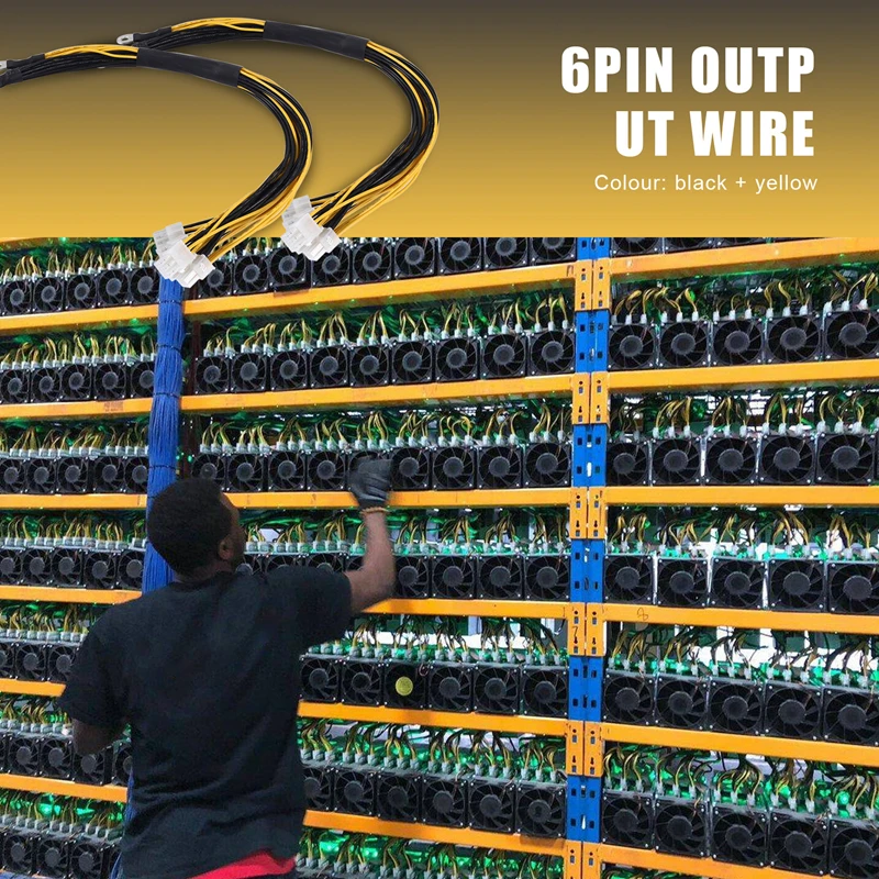 Выходной провод 1200 Вт 1600 Новый 10-контактный разъем питания PCIE для Bitmain Antminer APW7 + APW3