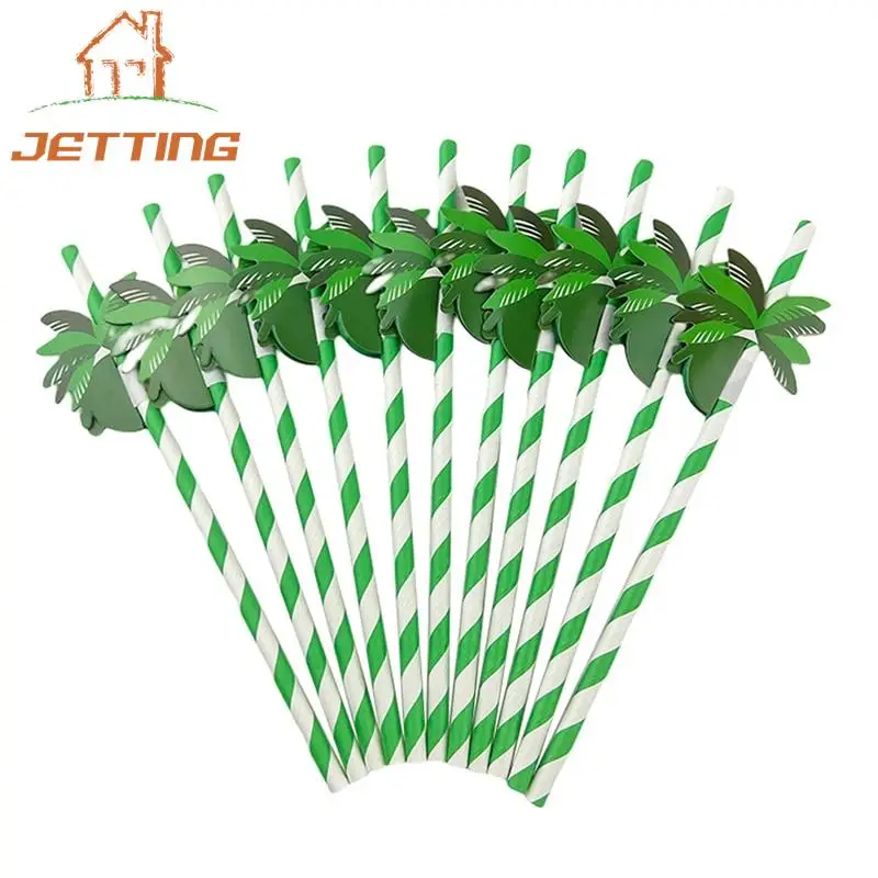 

50 шт., кокосовые сотовые бумажные соломинки