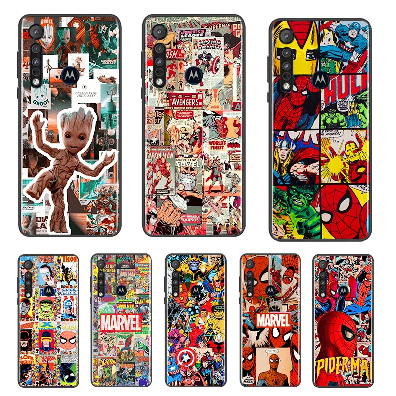 

Avengers superhero poster Phone Case For Motorola Moto G9 G8 E7 G Stylus Power Lite Plus One Macro Hyper Edge Plus Cover
