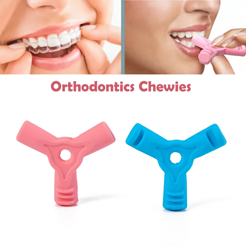 

2PC Y Shape Orthodontics Chewies Dental Orthodontic Aligner Chewies Teether Supplies Oral Care Tool for Prevent Facial Depressio