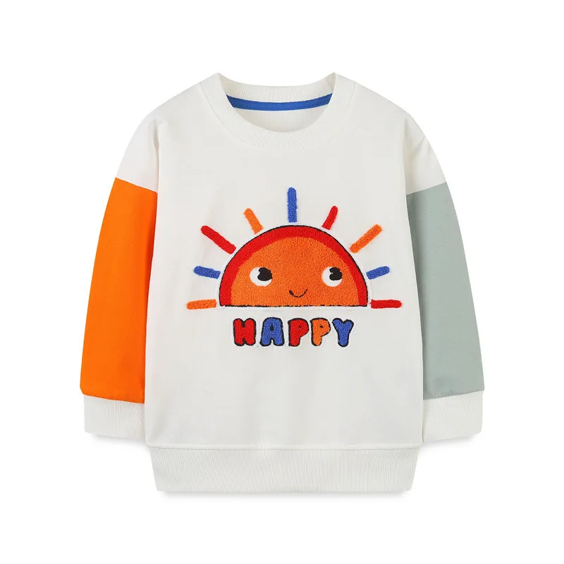 

Jumping Meters 2-7T Autumn Spring Elephant Embroidery Children's Sweatshirts Long Sleeve Baby Clothing Toddler Kids Shirts