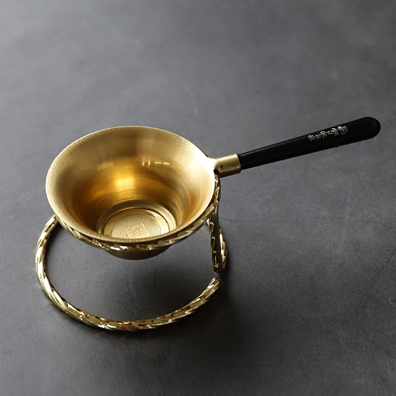 

copper tea strainers with holder tea accessories