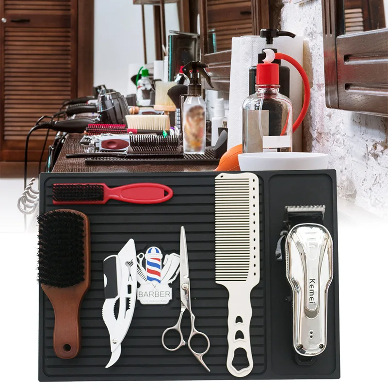 

Antiskid Magnetic Tray Hairdressing Silicone Storage Mat Salon Barbershop Table Station Cushion NonSlip Heat Resistant Pad