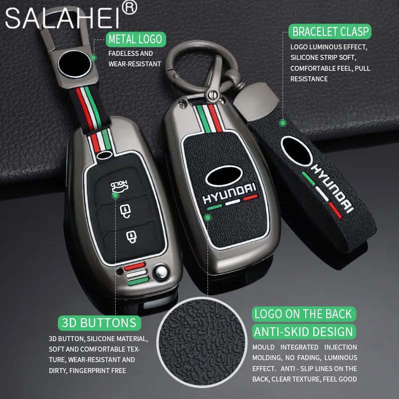 

Car Key Case Cover Holder Shell For Hyundai Creta I20 Tucson Elantra Sonata Santa Fe Solaris I10 Ix35 Ix45 HB20 Rena Accessories
