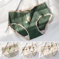 2022 womens cotton underwear japanese cute briefs mid waist seamless underpants cute cartoon panties female cotton lingerie