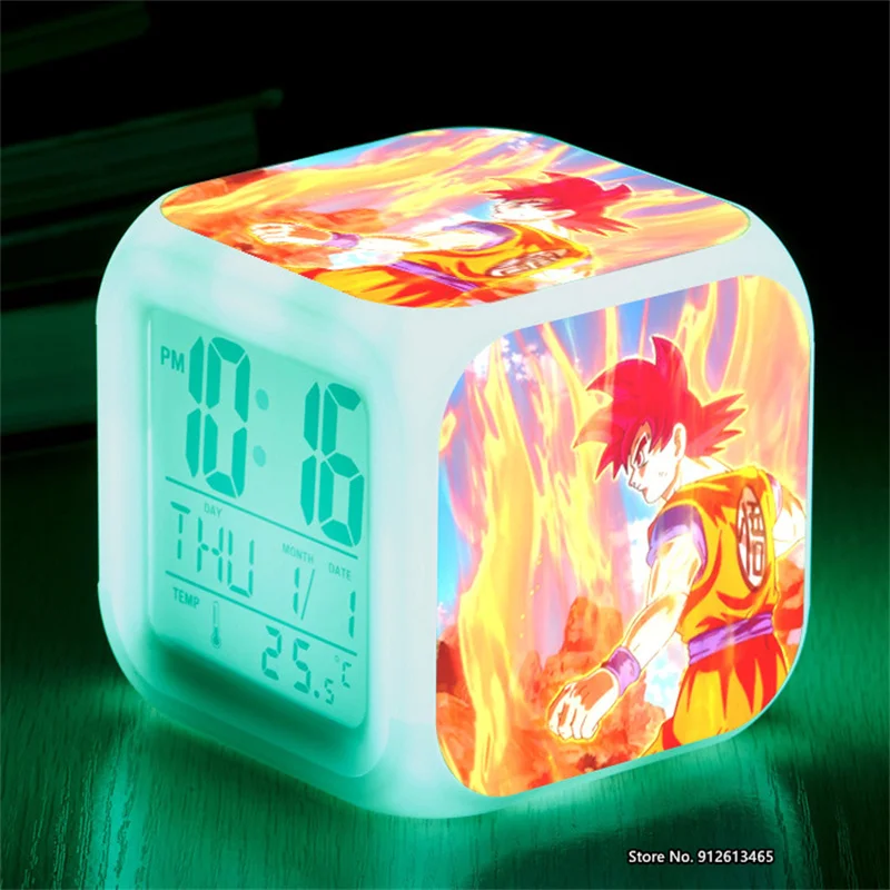 

Animation Dragon Ball Monkey Kong Design Children Wake Up Alarm Clock 3D Digital Printing Holiday Gift Alarm Clock