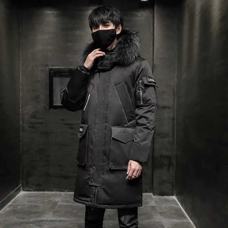 

2022 New Long Down Jacket Trend Men's Pair of Thick Coat Long Down Jacket Down Jacket