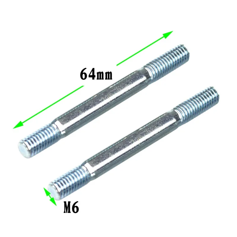 

GY6 Engine Intake and Exhaust Pipe Double Head Screws Standard Parts Screws High Strength Engine Screws M6x66
