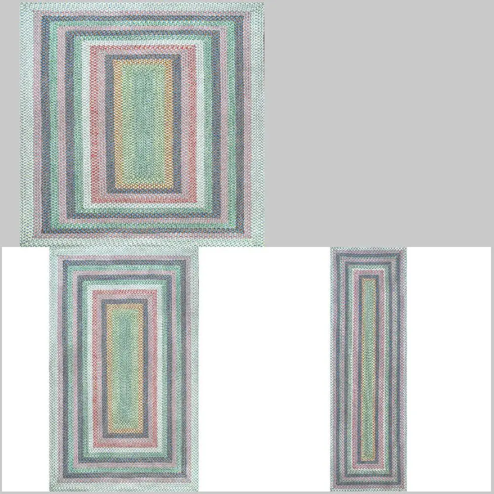 

Gorgeous Classic Color 3'x5' Accent Rug, Multi-Color Pink Braided Indoor/Outdoor - Perfect for Any Room in Your Home.