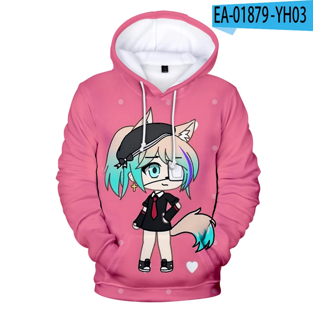 Boy girls Game Gacha Life Sweatshirt Boys girls kids Hoodies Streetwear Kawaii Cartoon Gacha Life Hoodie Children Anime Clothes