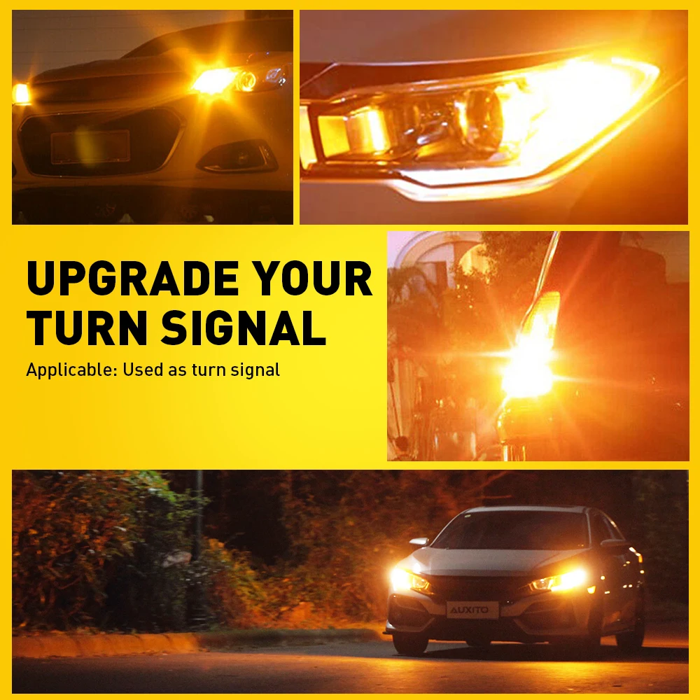 2 шт. автомобильные указатели поворота AUXITO Canbus T20 7440 W21W WY21W 2200 к 12 В