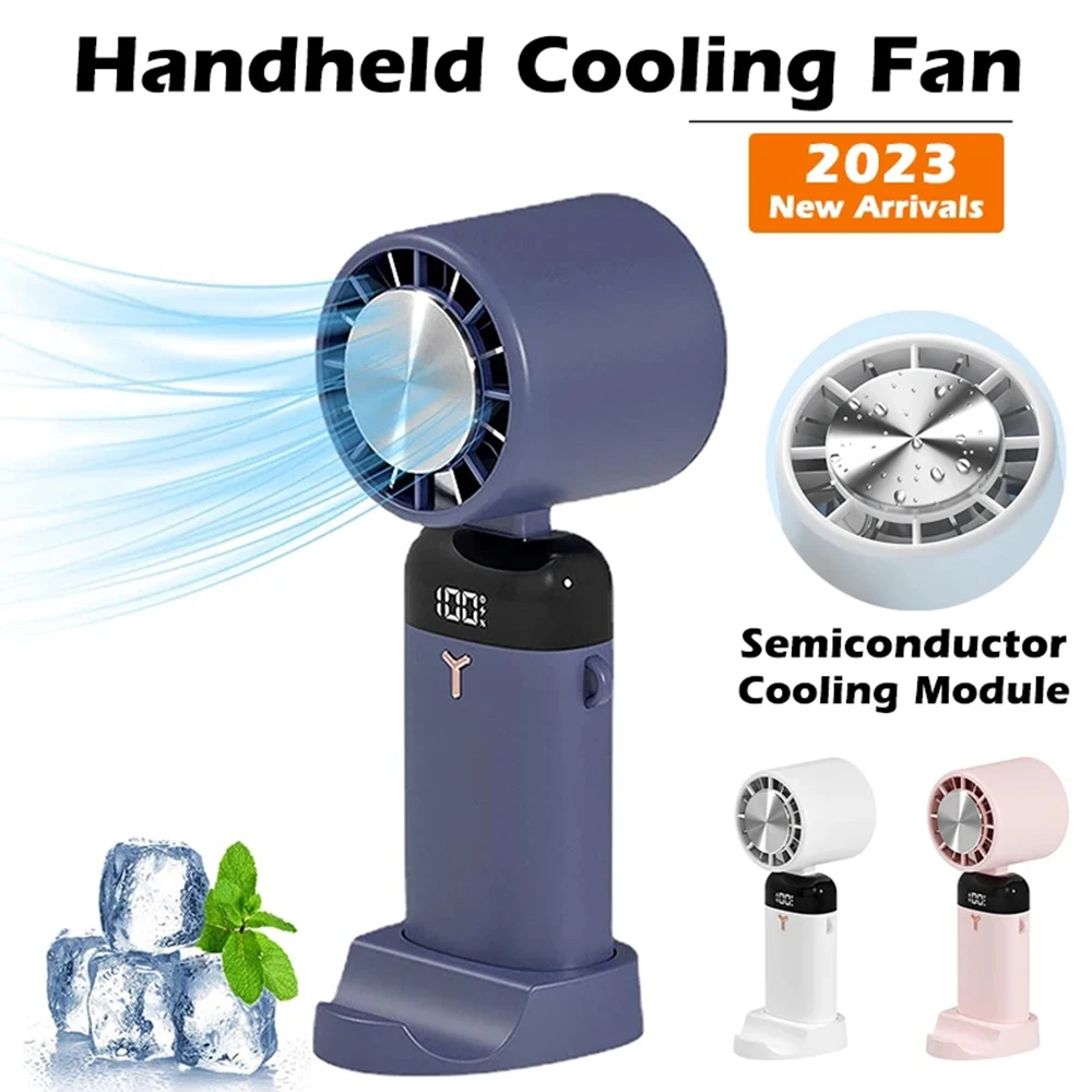 

USB Charging Cooling Fan Portable Home Office Handheld Desktop Fan Outdoor Semiconductor Refrigeration Cooling Desktop Fan